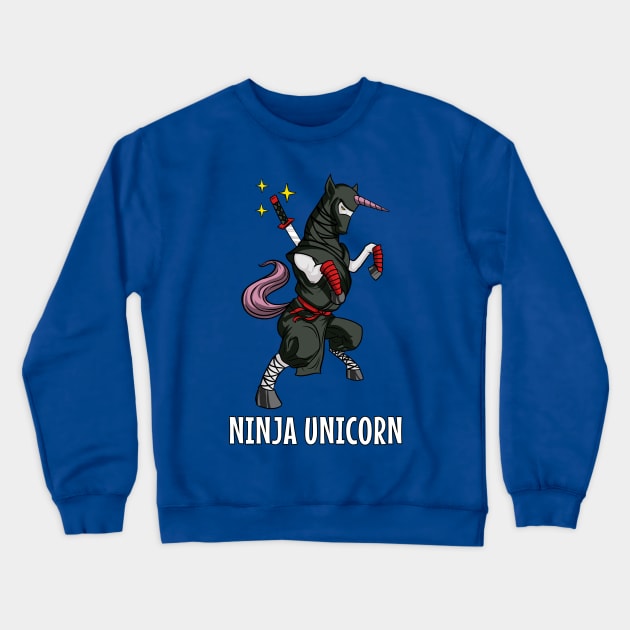 Ninja Unicorn Crewneck Sweatshirt by underheaven